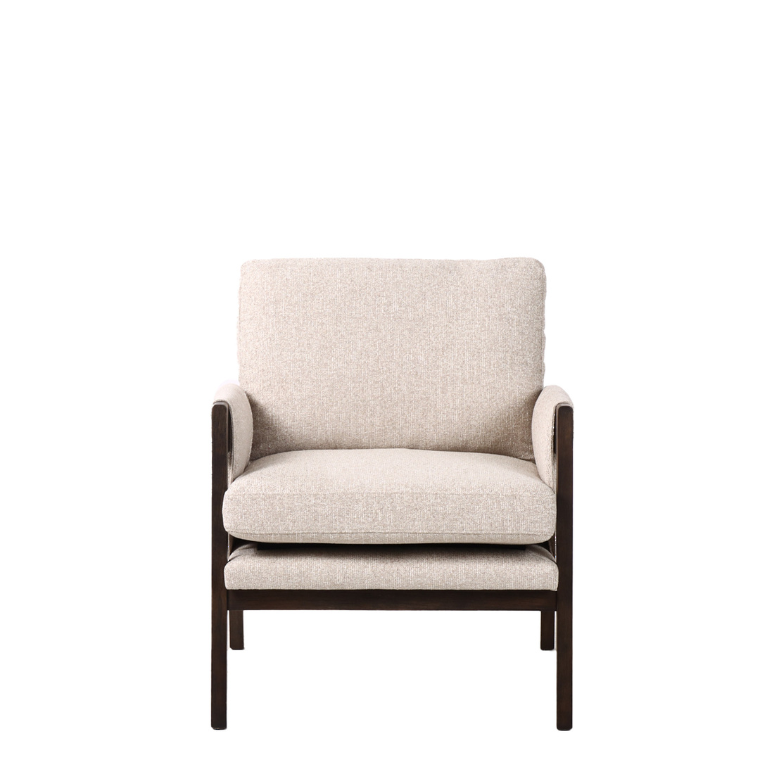 ZURICH OCCASIONAL CHAIR - NATURAL WEAVE / DARK OAK image 1